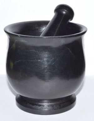 
            
                Load image into Gallery viewer, 4&amp;quot; Black Soapstone Mortar &amp;amp; Pestle
            
        
