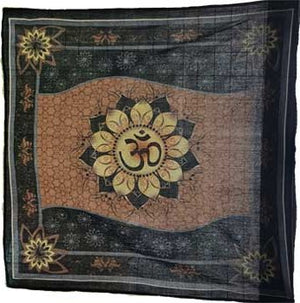 36" x 36" Om Lotus altar cloth