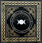 24"x24" Triple Moon Pendulum/ Ouija altar cloth
