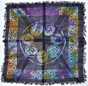 
            
                Load image into Gallery viewer, 18&amp;quot;x18&amp;quot; 7 Chakra altar cloth
            
        