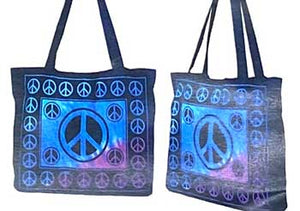 
            
                Load image into Gallery viewer, 15.7&amp;quot; x 17.7&amp;quot; Peace Sign tote  bag
            
        