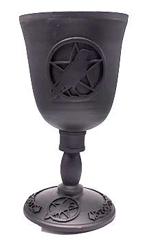
            
                Load image into Gallery viewer, 7 5/8&amp;quot; Pentagram &amp;amp; Bird chalice
            
        