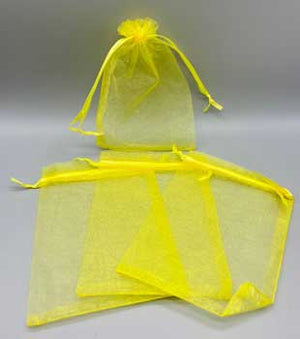 100 pack 4" x 6" Yellow organza bag