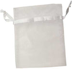 4" x 5" White organza pouch