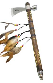 19" Prayer Pipe (tomahawk & feather)