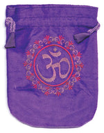 6"x 8" Om Purple velveteen bag