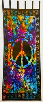 44"x88" Peace Sign curtain
